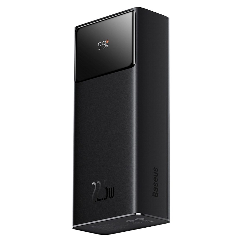 Baseus EnerFill FP41 30000mAh 22.5W Power Bank with Baseus Simple USB-A - USB-C 3A 30cm Cable - Black