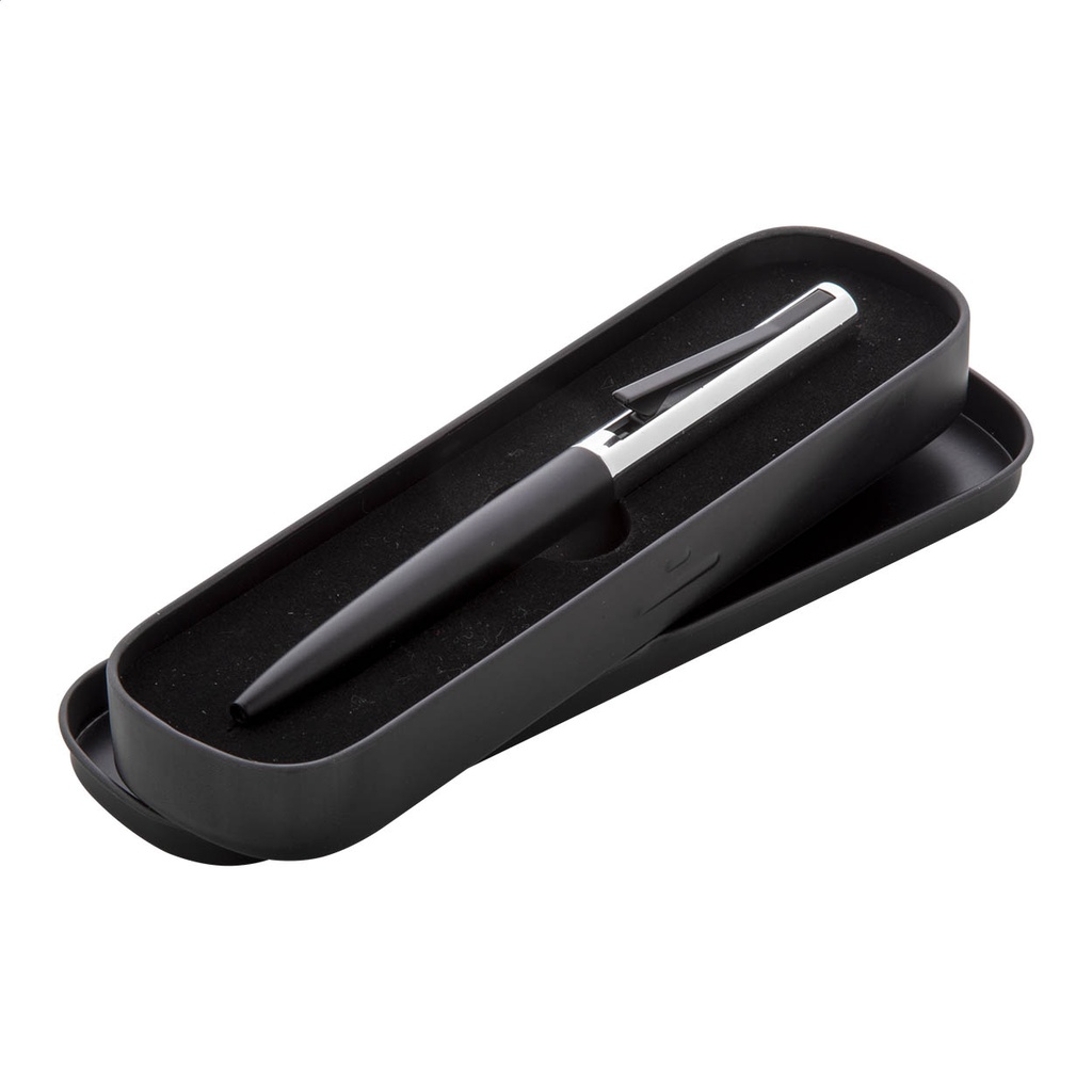 Chrompant aluminium ballpoint pen in metal box