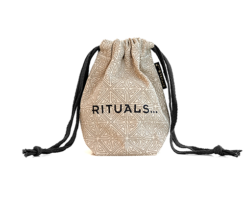 [MBTF03] Tiny Miracles pouch Gold (gold celtic print, strings black)
