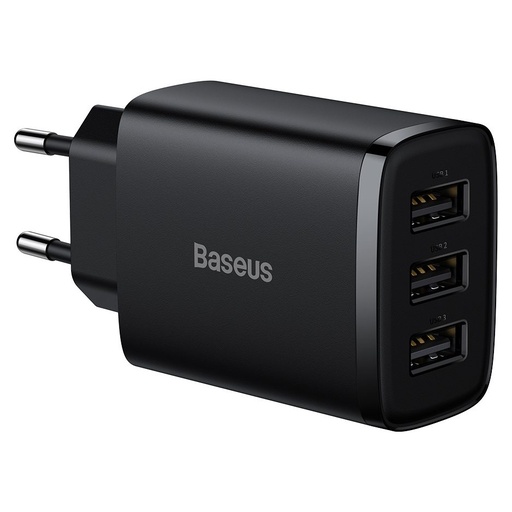 Baseus Compact charger 3x USB 17W black (CCXJ020101)