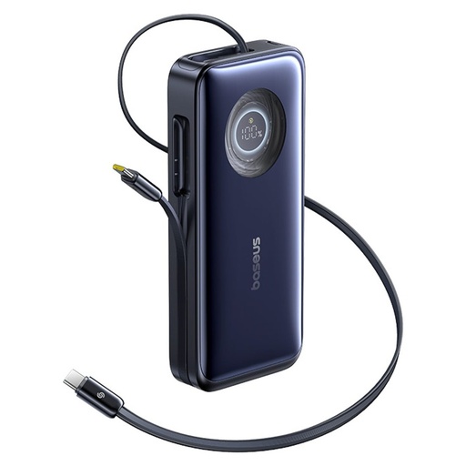 Baseus EnerCore CR11 20000mAh 100W Power Bank with Retractable USB-C Cable - Black