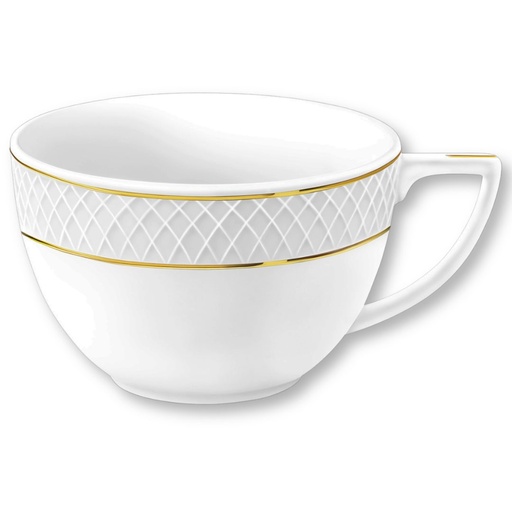 [WL-880102409/A] Jumbo mug 500 ml white porcelain with gold rim