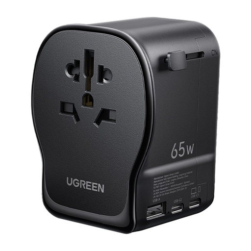 UGREEN S550 Universal Travel Adapter 65W GaN Charger - Black