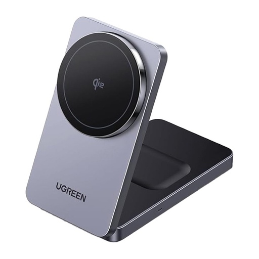 UGREEN W706 2-in-1 Qi2 15W Foldable Magnetic Wireless Charger - Black